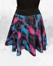 Dámská krátká kolová úpletová sukně,pavoučí síť 50cm